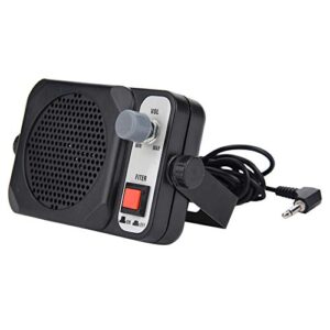 Bewinner Mini External Speaker Mobile Car Radio External Speaker for Two Way Radio for Motorola YAESU Portable Speaker for Walkie Talkie