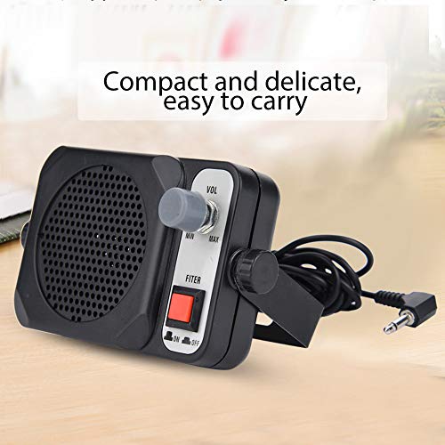 Bewinner Mini External Speaker Mobile Car Radio External Speaker for Two Way Radio for Motorola YAESU Portable Speaker for Walkie Talkie