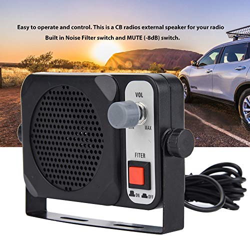 Bewinner Mini External Speaker Mobile Car Radio External Speaker for Two Way Radio for Motorola YAESU Portable Speaker for Walkie Talkie