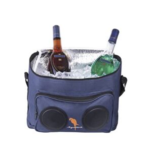 Margaritaville Cooler Bluetooth Speaker, Wireless & Portable Speaker with Ice Chest, 12 Can & Bottle Capacity, 33 Foot Range & 5 Hours of Playtime, Navy