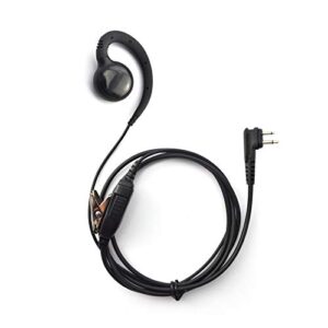 promaxpower 1-wire c-shape swivel earpiece headset with ptt button mic for motorola two-way radio walkie talkies mag one bpr40 cp100, cp200d, cls1110, cls1410, ep450, gp308, rdm2070d, rmu2040, rmu2080