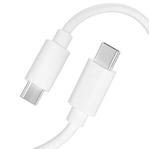 TALK WORKS USB C to USB C Cable 10 ft Android Phone Charger Heavy Duty PD Type C Fast Charging Power Delivery Cord for Samsung Galaxy S21, 20, 10, 9, 8, for Apple MacBook, iPad Pro, Switch - White