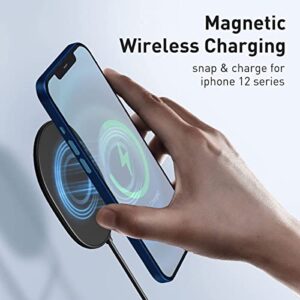 Baseus Magnetic Wireless Charger, 15W Fast Charging Pad Compatible with MagSafe Wireless Charger for iPhone 13/13 Mini/13Pro/13Pro max/iPhone 12/12 Mini/12Pro max (Black)