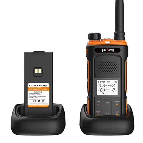 Pofung P11UV GMRS Two Way radios Long Range for Adults Rechargeable walkie talkies with Headset and USB (Type-C) Charging