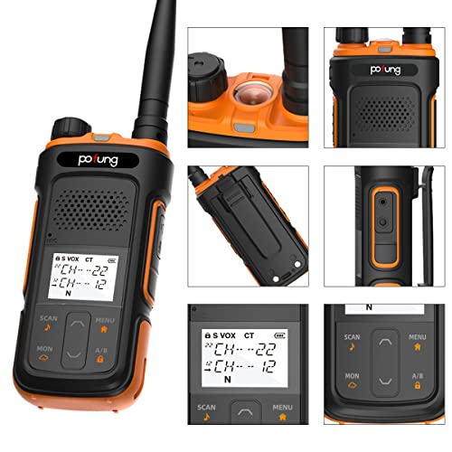 Pofung P11UV GMRS Two Way radios Long Range for Adults Rechargeable walkie talkies with Headset and USB (Type-C) Charging