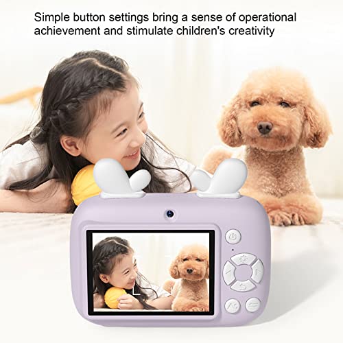 Kids Digital Camera, 1280x720 Timer Shooting Camera for Toddlers to Play Outdoor Games for Travel (Candy Purple)