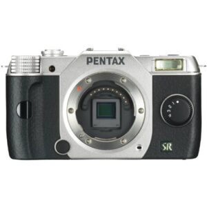 pentax q7 12.4mp mirrorless digital camera with 3-inch lcd – body only (silver) (old model)
