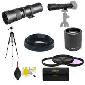 HD 32K 500MM 1000MM TELEPHOTO Zoom Lens for Canon EOS Rebel T100 DSLR Camera