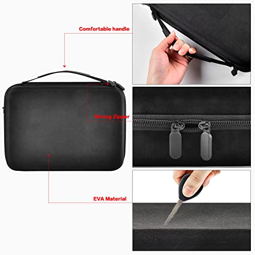 Case Compatible with DBPOWER 11.5" 12" Portable DVD Player for Car, Holder Storage Bag with Strap & Net Pocket for Battery, Car Charger, Power Adaptor and Remote Control- Black (Case Only)