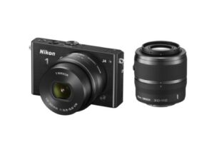 nikon 1 j4 digital camera with 1 nikkor 10-30mm f/3.5-5.6 pd zoom lens and 30-110mm f/3.8-5.6 lens (black) (discontinued by manufacturer)