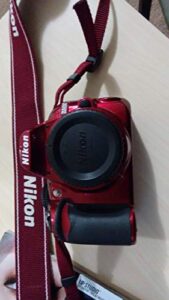 nikon d3100 digital slr camera body (red) (renewed)
