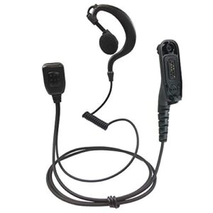 promaxpower g-shape earbud earpiece with ptt mic for motorola radios mototrbo xpr6550, xpr7350, xpr7550e, xpr7580e, apx900, apx4000, apx6000, mtp850s