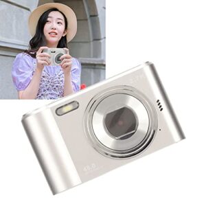 Emoshayoga Kids Digital Camera, Portable Camera MP3 Player Function 44MP 2.7K Video Recording Simple Style 700mAh for Outdoor