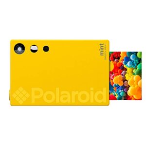 zink polaroid mint instant print digital camera (yellow), prints on zink 2×3 sticky-backed photo paper