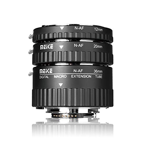 MEIKE N-AF1-A Macro Electronic Mount Auto Foucs Macro Metal Extension Tube Adapter for Nikon DSLR Camera D80 D90 D300 D300SD800 D3100 D3200 D5000 D5100 D5200 D7000 D7100 etc