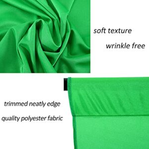 10ft x 7ft Green Backdrop Curtain for Parties Green Wrinkle Free Backdrop Drapes Panels for Baby Shower Birthday Party Photo Photography Photoshoot Polyester Fabric Background Decoration