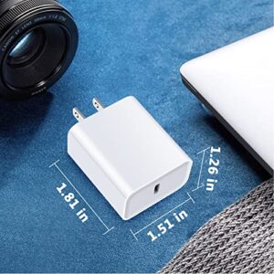 USB C Wall Charger, 2Pack 20W PD Power Adapter USBC Fast Charging Block Brick Box Type C Wall Plug for iPhone 14/14 Pro Max/14 Plus/13 12 11 Pro Max/Mini/SE/XR/XS/X/8,iPad,Samsung S23 S22 S21 S20 A53