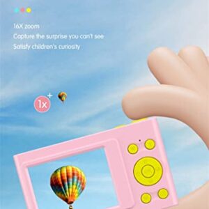 Kids Camera Vlogging Camera Video Digital DV Camera MP3 for Boys Girls Mini Gift 16x Zoom Photography (No Card,Blue)