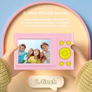 Kids Camera Vlogging Camera Video Digital DV Camera MP3 for Boys Girls Mini Gift 16x Zoom Photography (No Card,Blue)