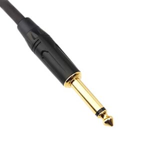 tisino 1/4 Mono to 1/8 Stereo Cable, 3.5mm TRS Stereo to 1/4 inch TS Mono Interconnect Cable (Mono to Stereo Adapter) - 3 feet