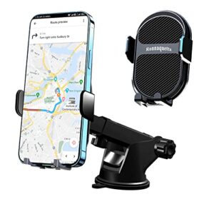 phone mount for car, 1 second quick release, phone holder for car adjustable 360 rotation, cell phone holder car be applied to dashboard or windshield