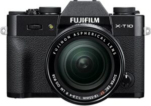fujifilm x-t10 black mirrorless digital camera kit with xf18-55mm f2.8-4.0 r lm ois lens (old model)