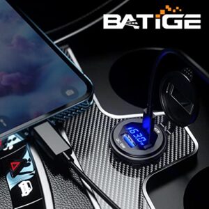 BATIGE PD 45W USB C Quick Charger 18W USB 3.0 Charger Socket Waterproof with Switch LED Voltmeter and Wire Fuse DIY Kit for 12V/24V Car Boat Marine ATV Bus Truck RV Motorcycle