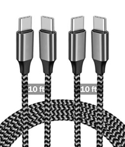 usb c cable 10ft for samsung s20/s21/s22/s23 ultra,60w 2pack type c charger fast charging compatible with galaxy s20+/s21+/s22+/a70/a71/a72,note 20 ipad 2020/pro