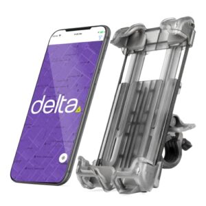 hefty bike phone mount by delta cycle – premium universal bicycle smartphone holder adjusts to any handlebar & fits any phone or iphones – easily accessible on the go – hands-free access