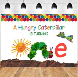 a hungry caterpillar is turning one birthday backdrop photocall cartoon caterpillar 1st birthday party background butterfly 5x3ft vinyl