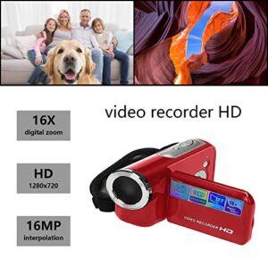 Digital Camera, 16 Megapixel Digital Camera for Photography Built-in FIL-L Light, Full HD 1080P 3.7 Inch Entry-Level Camera 16X Zoom Camera for Kids Beginner Teenager Gift (Red)