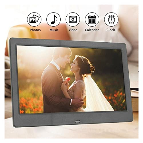 10 Inch Screen LED Backlight HD 1024 * 600 Digital Photo Frame Electronic Album Picture Music Movie Full Function (Color : White, Size : AU Plug)