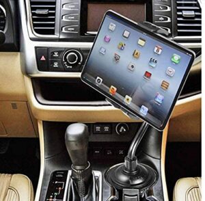 fast track usa 360 car cup phone and tablet mount holder 2-in-1 tablet and smart phone flexible gooseneck stand fits any tablet or smartphone with a screen width between 4 in and 10.5 in