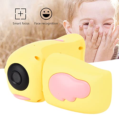 YYOYY Children Digital Camera, 2 Inch Screen HD Kids Camera, 4 Photo Stickers and 9 Filters, USB Rechargeable, Support Multiple Games, for GirlsBoys Birthday Gifts (Yellow)