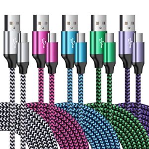 usb c cable 3ft, 5pack usb a to type c fast charging cable nylon braided android phone charger cord for samsung galaxy a54 a53 a73 s23 s22 ultra 5g s21 s20 s10e a14 a13 note20 a72 a52s pixel 7 6 pro