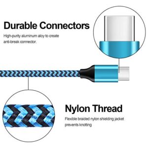 USB C Cable 3FT, 5Pack USB A to Type C Fast Charging Cable Nylon Braided Android Phone Charger Cord for Samsung Galaxy A54 A53 A73 S23 S22 Ultra 5G S21 S20 S10e A14 A13 Note20 A72 A52s Pixel 7 6 Pro