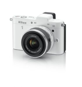 nikon 1 v1 10.1 mp hd digital camera with 10-30mm vr 1 nikkor lens (white)