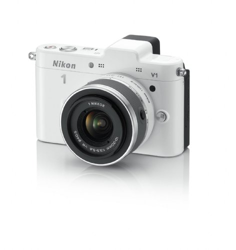 Nikon 1 V1 10.1 MP HD Digital Camera with 10-30mm VR 1 NIKKOR Lens (White)