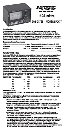 Astatic 302-01768 PDC7 Compact SWR Meter, Black