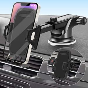 sixfu phone mount for car, car phone holder mount[universal car vent/windshield/dashboard] cell phone holder car accessories compatible with all iphone smartphones