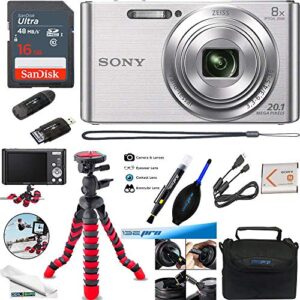 sony dsc-w830 digital camera (silver) – essential accessories bundle (renewed)