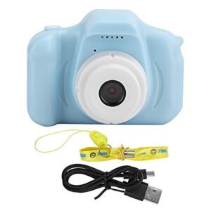 yyoyy cartoon children camera, mini photography digital video camera, simple operation, usb data cable, with lanyard, 2.0 inch lcd screen, birthday gifts for boys,girls (blue – general clear version)