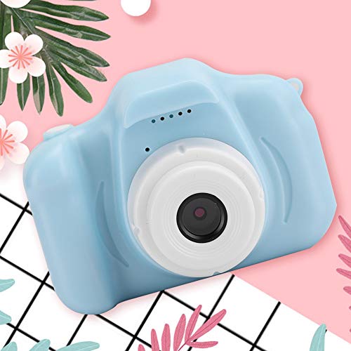 YYOYY Cartoon Children Camera, Mini Photography Digital Video Camera, Simple Operation, USB Data Cable, with Lanyard, 2.0 Inch LCD Screen, Birthday Gifts for Boys,Girls (Blue - General Clear Version)