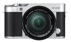 fujifilm x-a3 mirrorless camera xc16-50mm f3.5-5.6 ii lens kit – silver