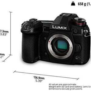 PANASONIC LUMIX G9 Mirrorless Camera Body, 20.3 Megapixels Plus 80 Megapixel High-Resolution Mode, 5-Axis Dual I.S2, DC-G9KBODY (USA Black) (Renewed)