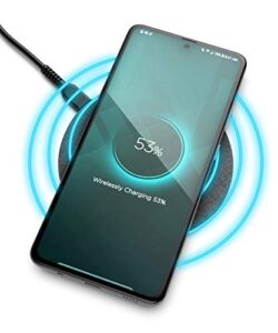 encased wireless charger pad for samsung models (quick charge 3.0) galaxy note/ s10 / s20 plus / s21 / s22 / s23 ultra (fast charging qi enabled) non-slip, case compatible (premium metal construction)