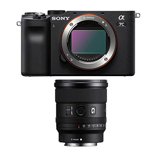 Sony Alpha a7C Full-Frame Compact Mirrorless Camera (Black) Bundle with FE 20mm f/1.8 G Lens (6 Items)