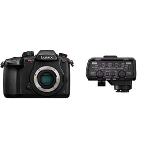 panasonic lumix gh5s body c4k mirrorless camera with professional microphone adaptor, 2 xlr terminals, black (dmw-xlr1)