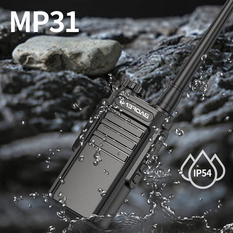 BAOFENG MP31 GMRS Radio Handheld Two Way Radio, Waterproof Rechargeable Walkie Talkies with NOAA Scanning & Receiving, GMRS Repeater Capable and Type-C Charging Cable,2Pack