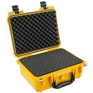 Eylar Protective Hard Case Water & Shock Proof w/Foam TSA Approved 13.37 inch 11.62 inch 6 inch Yellow